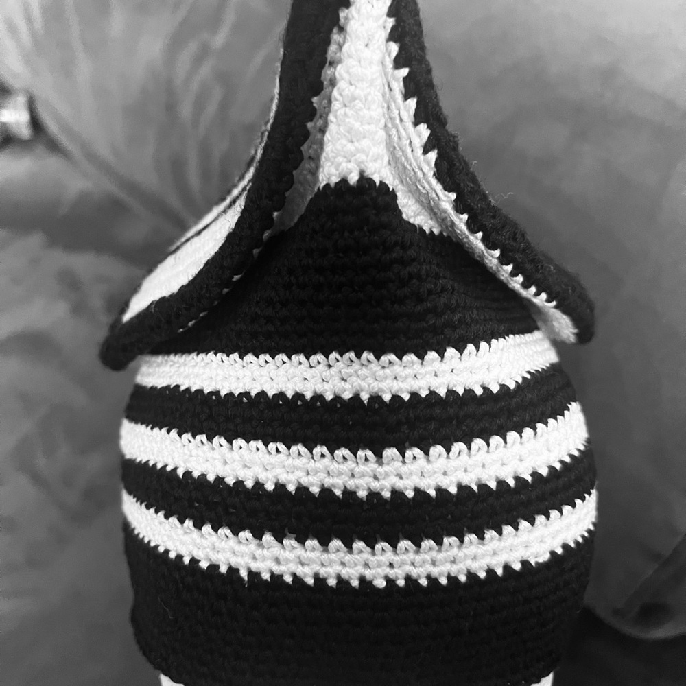 Traditional Handmade Ngiri Black and White African Toghu Men Cap.